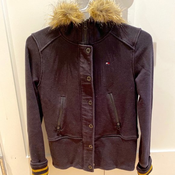 Tommy Girl Removable Faux Fur Trim Hoodie - Picture 4 of 7